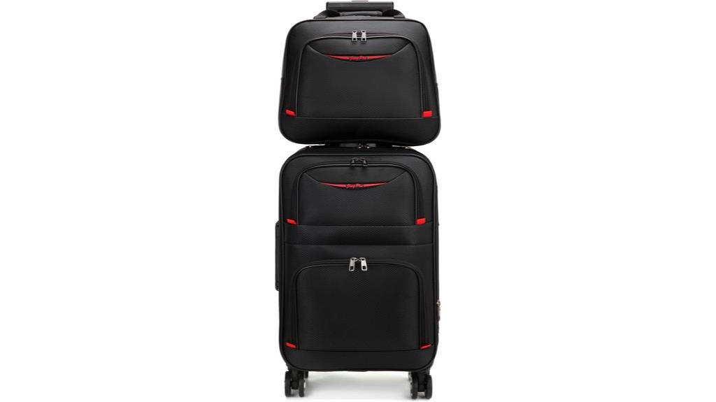 20 inch two piece luggage