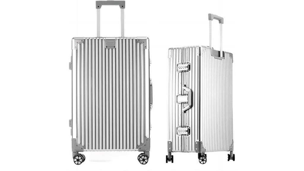 28 inch aluminum spinner luggage