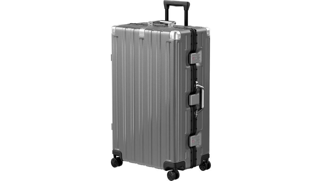 28 inch aluminum spinner luggage