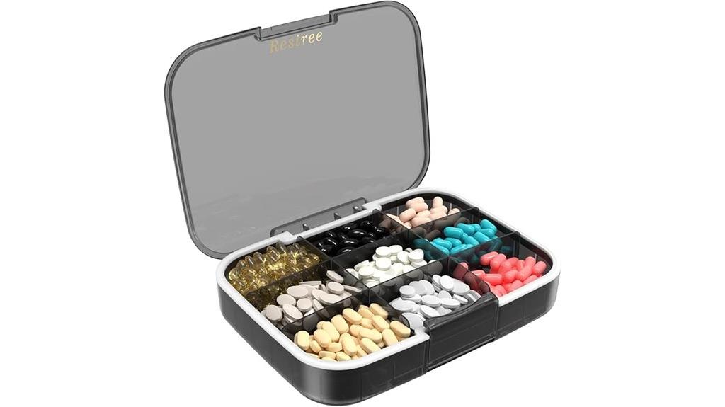 adjustable divider pill organizer