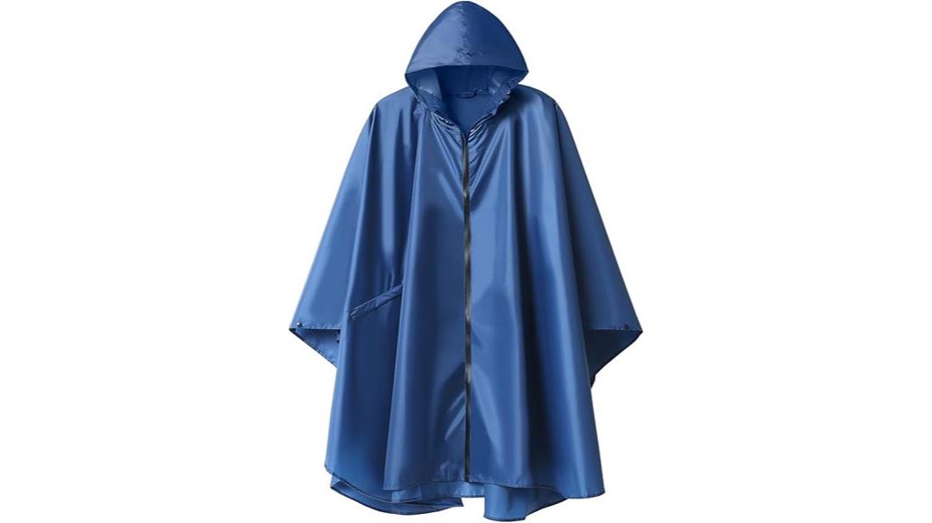 adult hooded raincoat with pockets