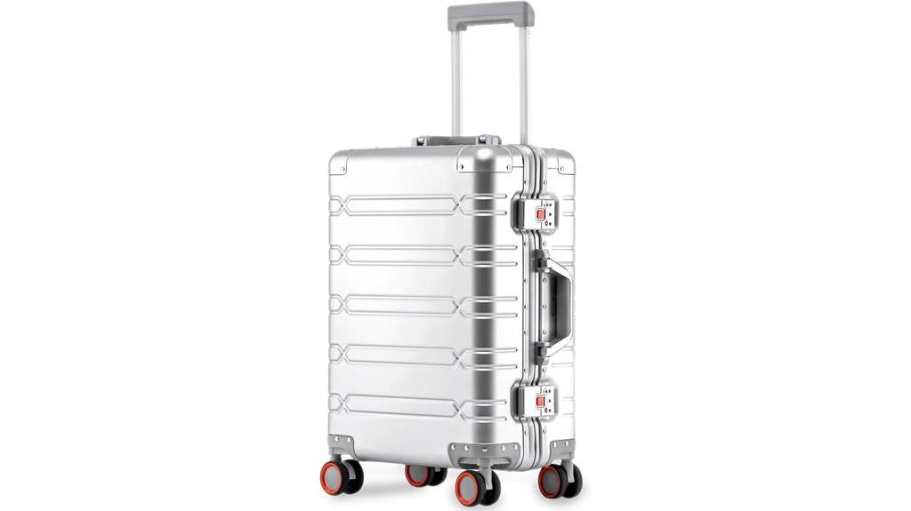 aluminum 24 inch spinner luggage