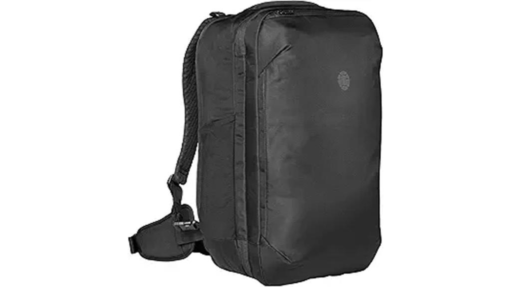 black 40l travel backpack