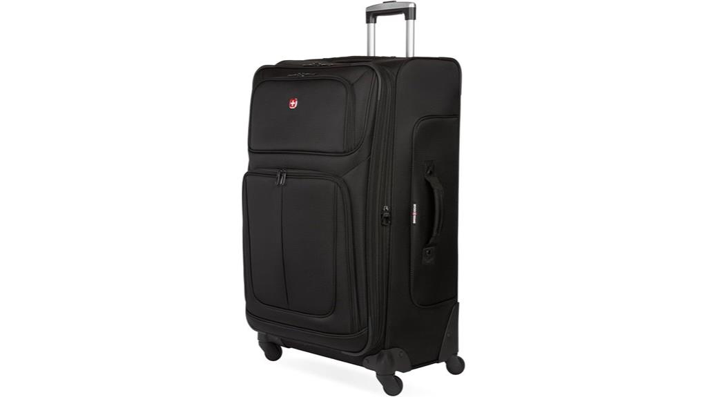 black expandable 29 inch luggage