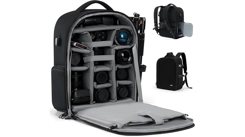 camera backpack with rain cover