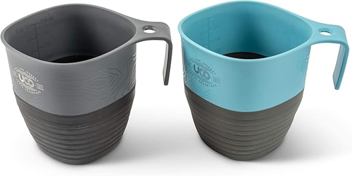 collapsible camping cup set