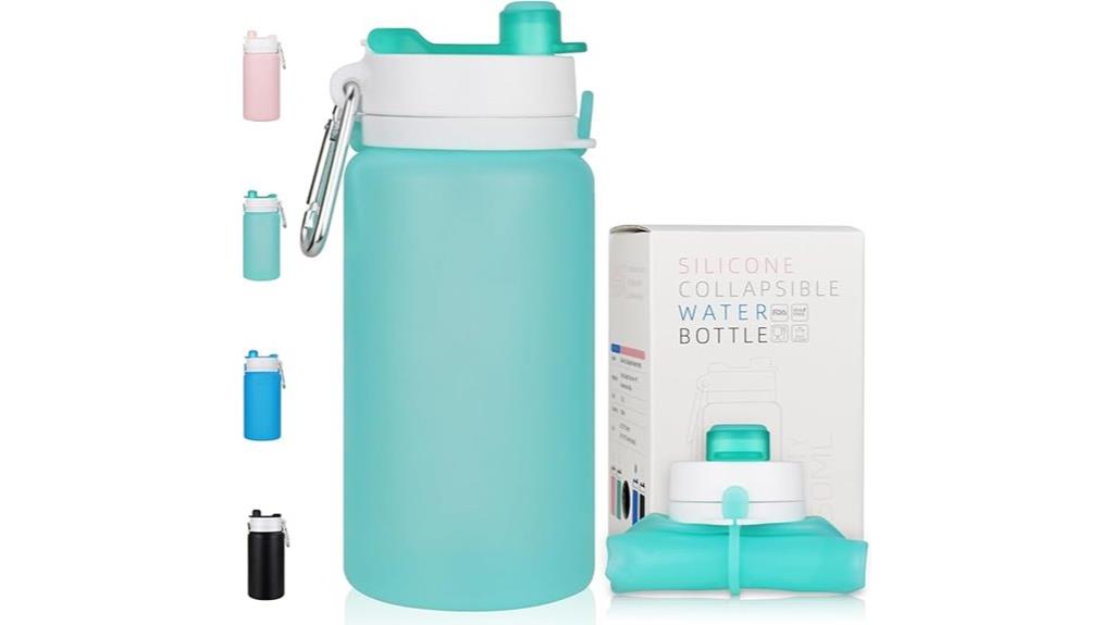 collapsible reusable silicone bottle