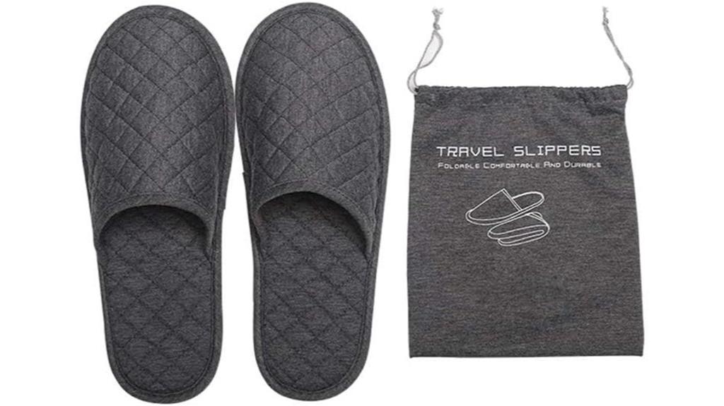 compact travel slipper set