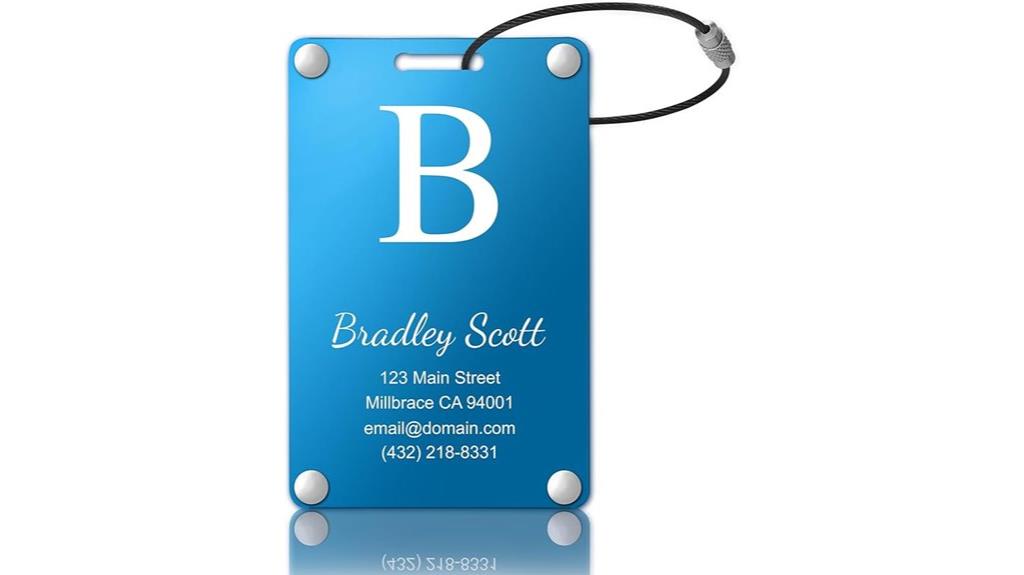 custom text metal tags