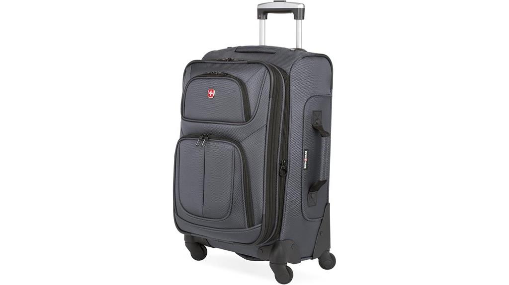 dark grey carry on luggage