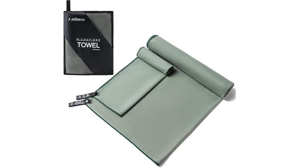 dual microfiber travel towels