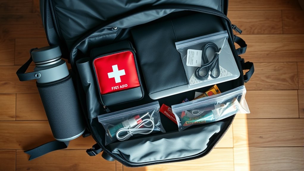 efficient backpack gear arrangement