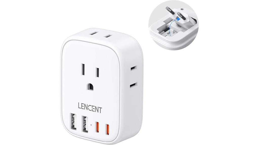 european plug adapter with usb