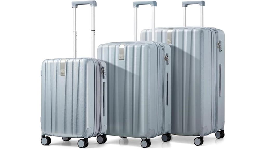 expandable 3 piece luggage