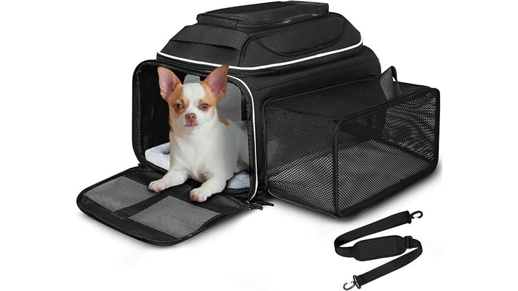 expandable soft sided pet carrier