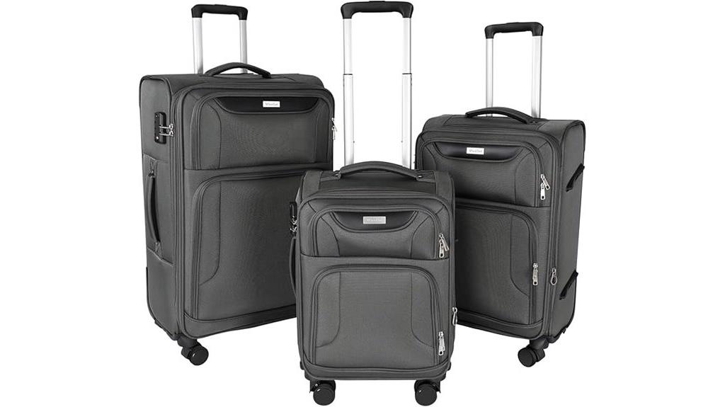 expandable tsa luggage set