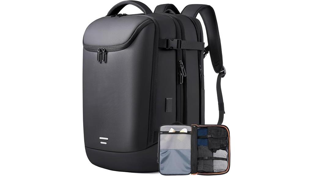 expandable water resistant travel backpack