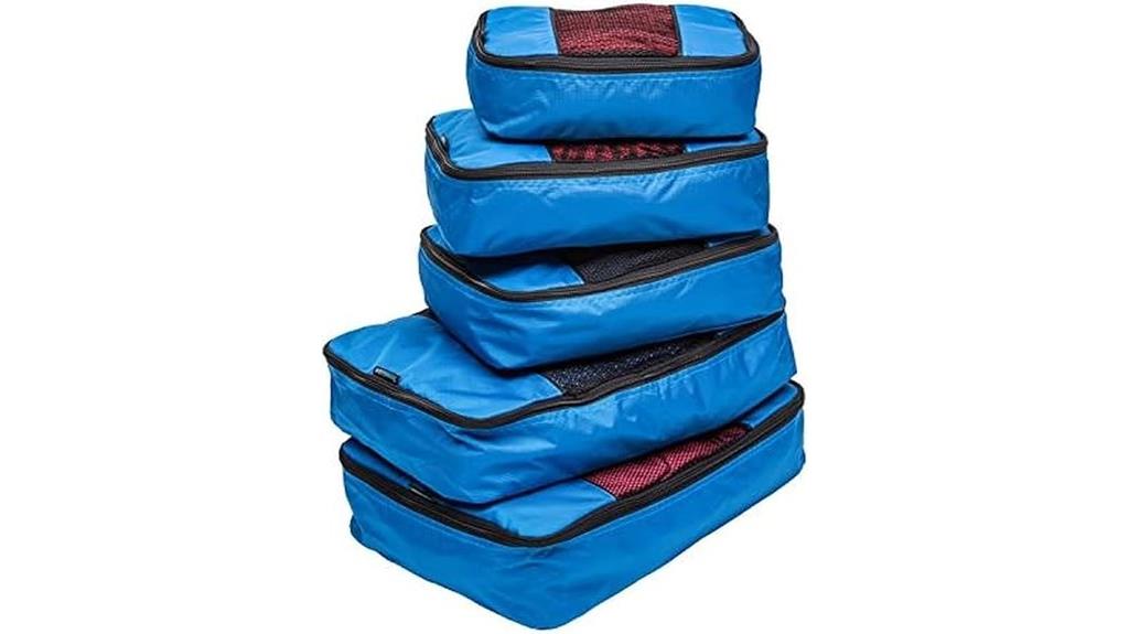 five piece packing cubes