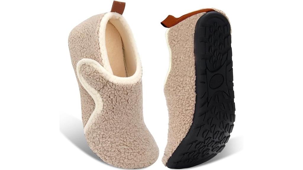 fleece lined unisex indoor slippers
