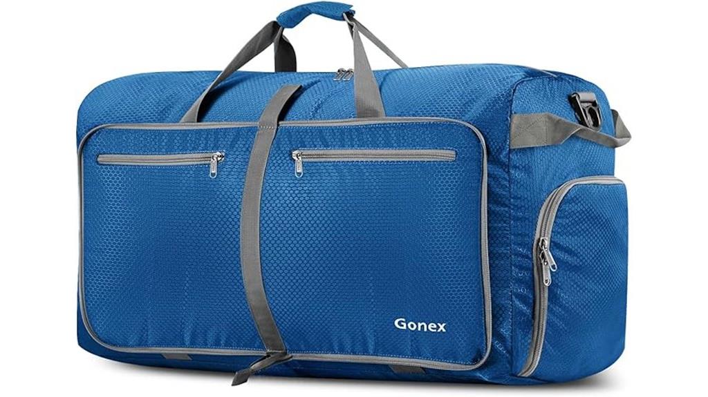 foldable travel duffle with shoes