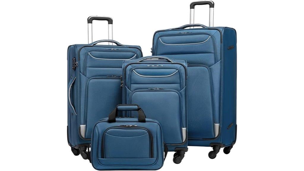 four piece spinner luggage set