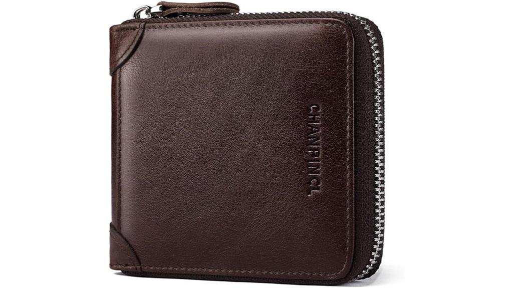 genuine leather rfid wallet