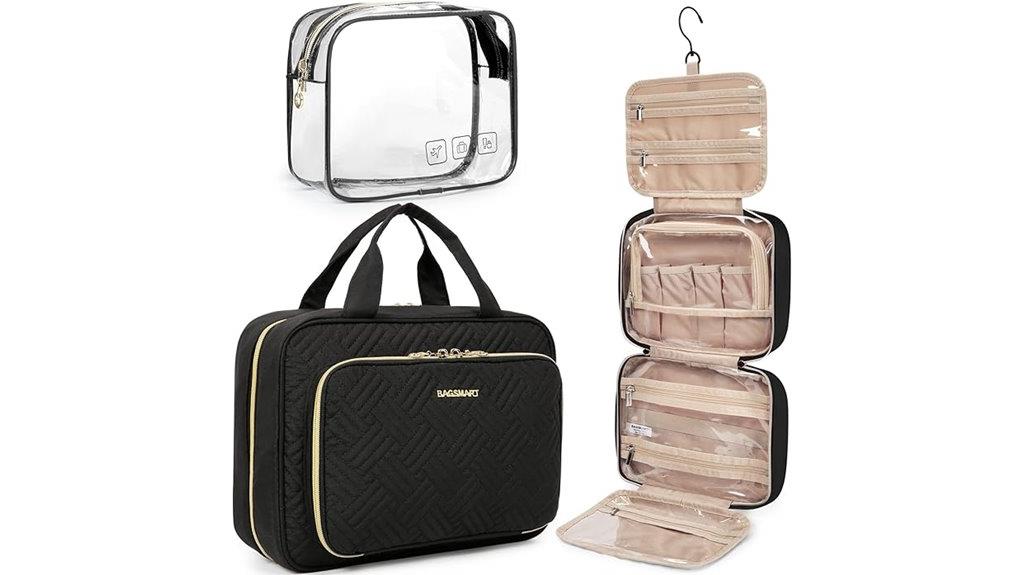 hanging transparent makeup bag