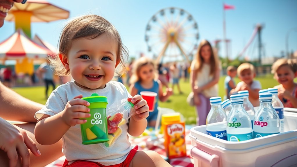 healthy snacks and hydration