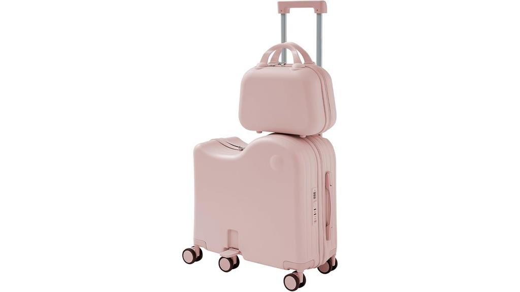 kids ride on luggage set