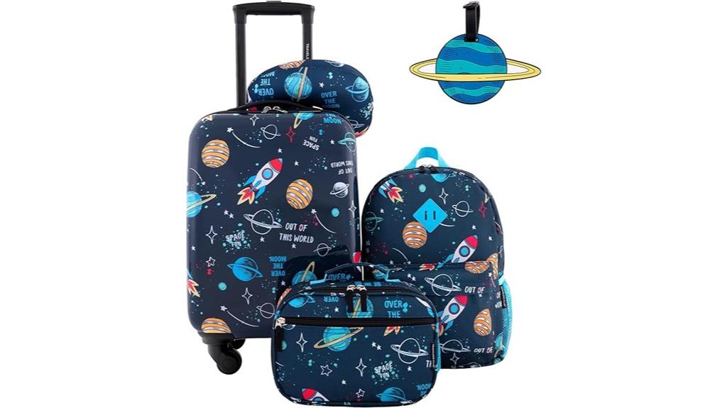 kids space luggage set