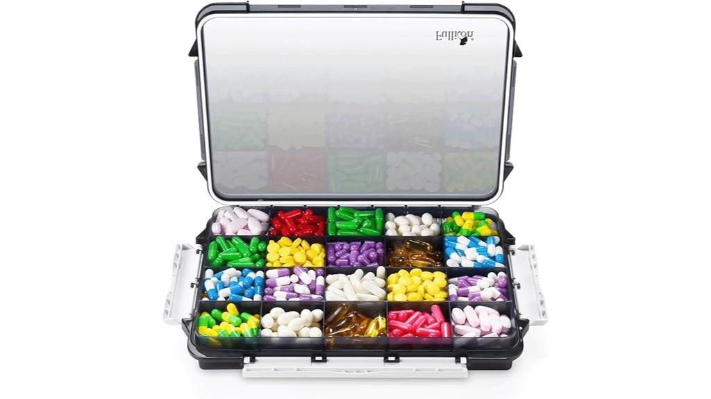 large moisture proof pill organizer