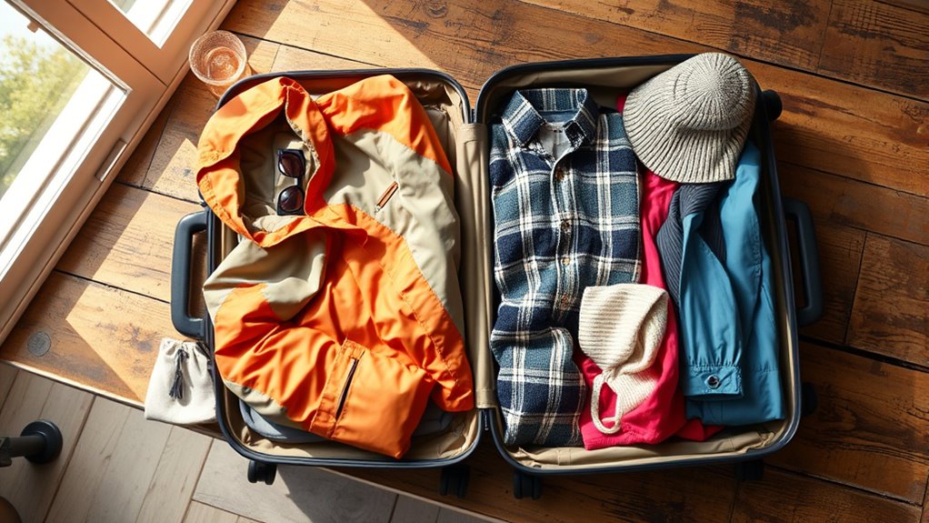 layered clothing for comfort