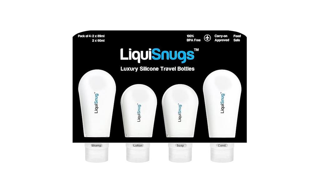 leak proof silicone travel bottles