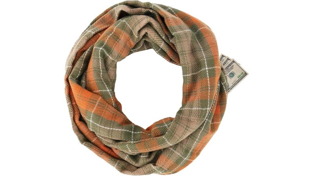 leopard pattern travel scarf