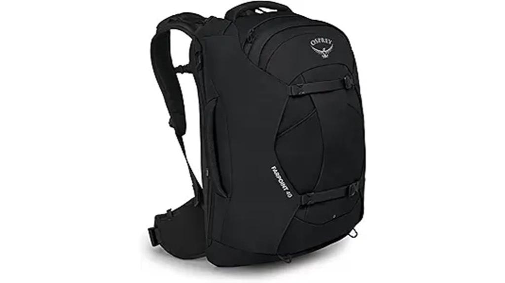 men s black travel backpack