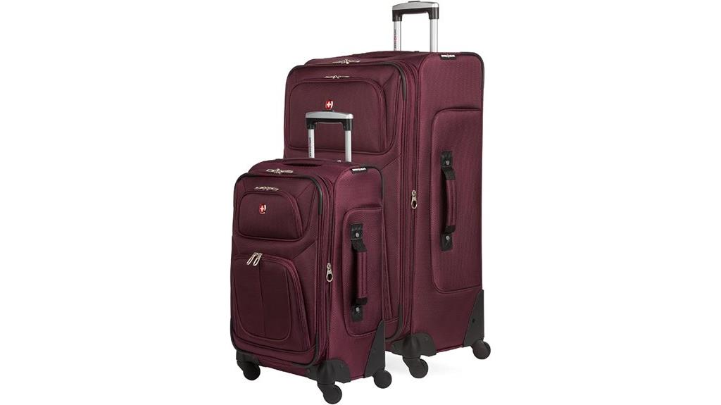 merlot 2 piece luggage