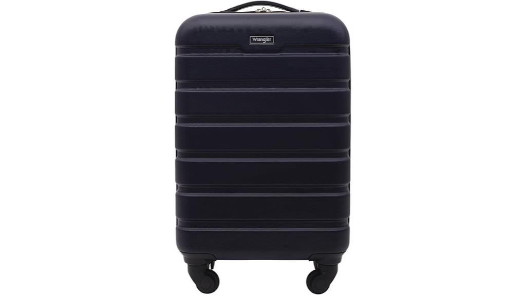 navy blue spinner luggage