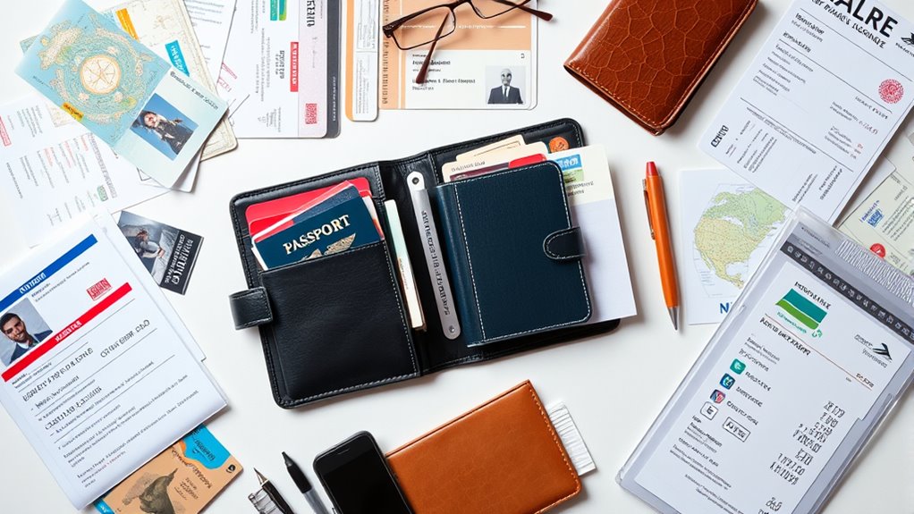 organize travel documents securely