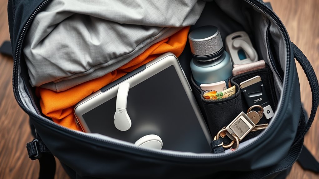 organized backpack with compartments