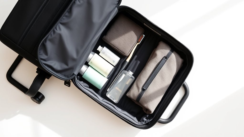 organized small toiletry kit