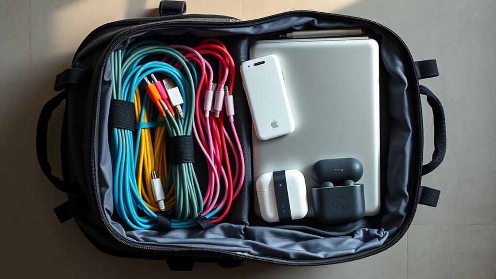 pack and organize chargers