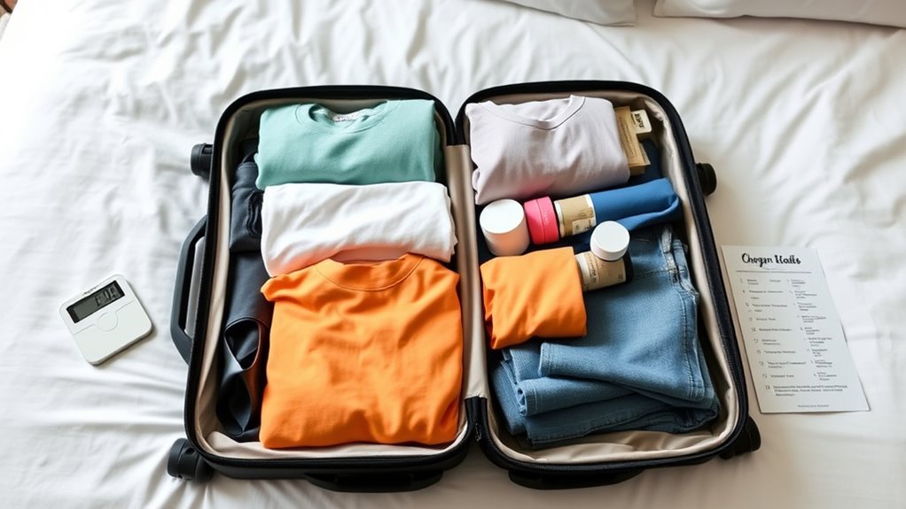 pack light travel easily