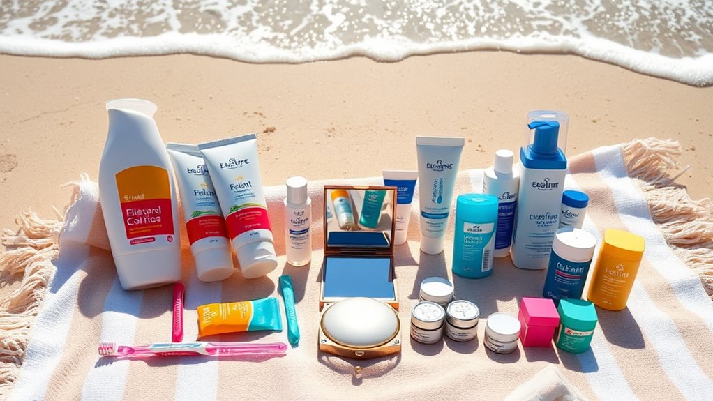 pack sunscreen and toiletries
