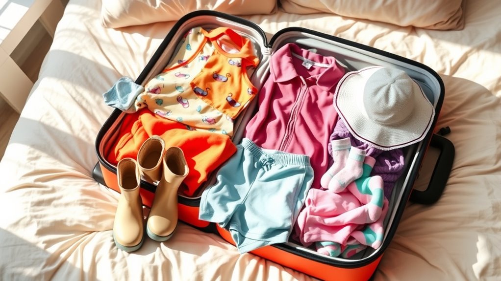 pack versatile weather appropriate clothing