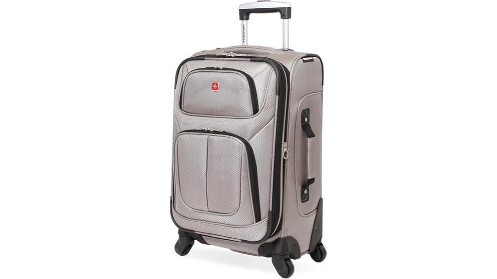 pewter carry on luggage