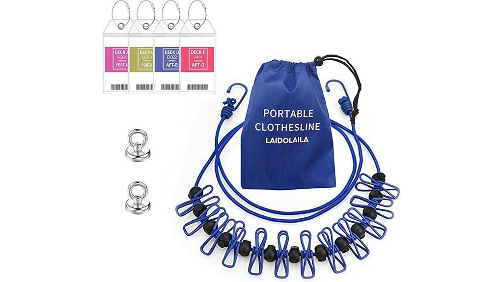 portable magnetic clothes line