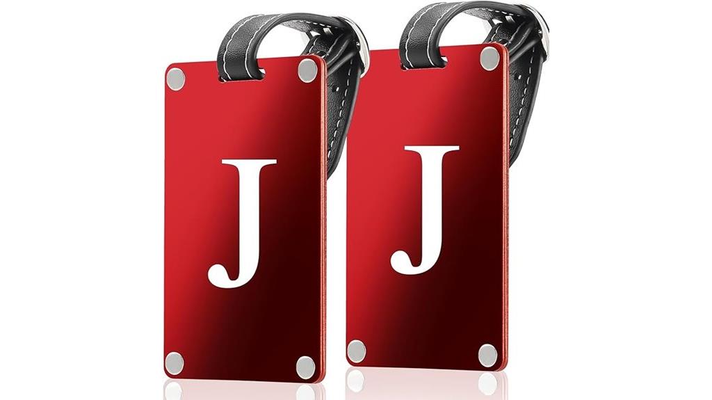 premium aluminum luggage tags