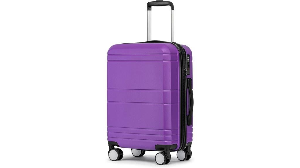 purple 20 inch hard shell