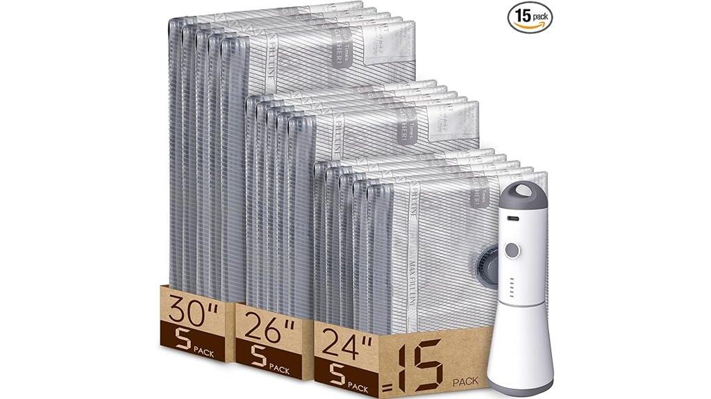 rechargeable pump vacuum bags