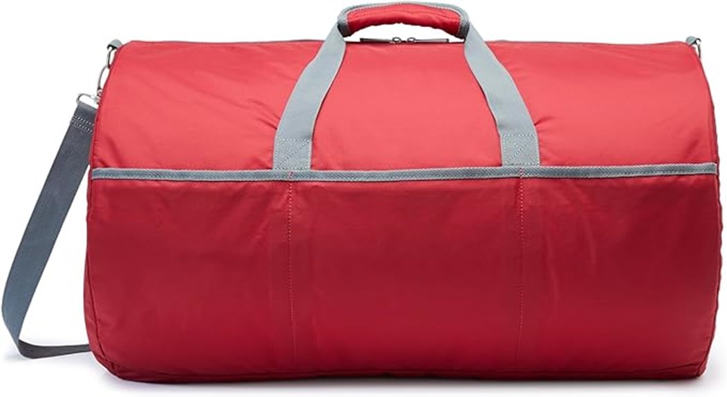 red 25 inch duffel bag